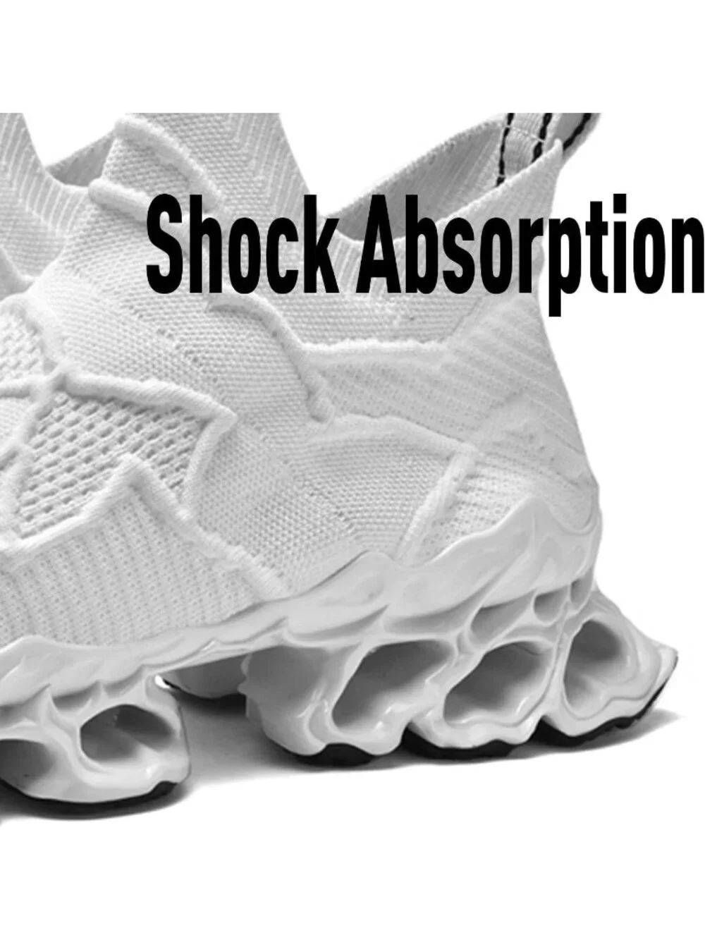 🆕Men's All White Slip on Loafers Walking Tennis Shoes Running Blade Sneakers
